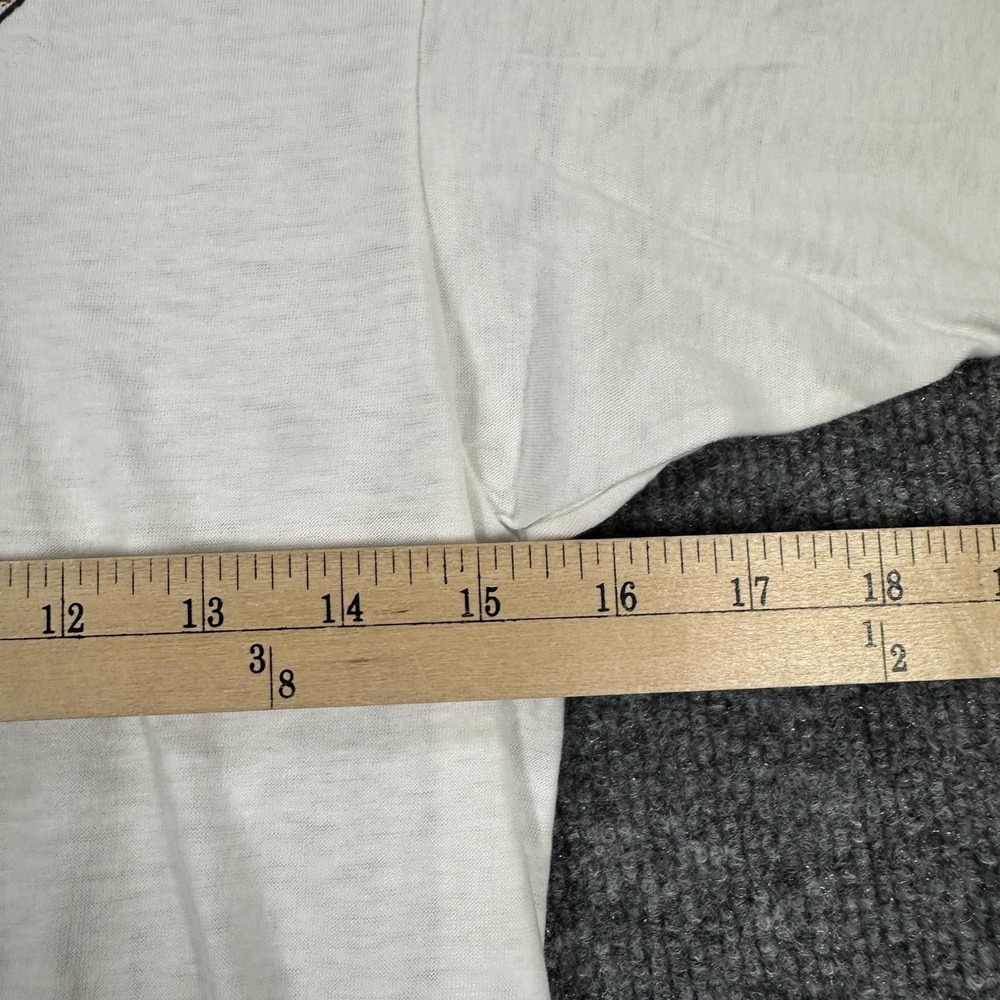 Vintage Maine Moose Shirt Mens Medium White Hanes 50/50 Graphic 80s Made USA - Picture 6 of 8